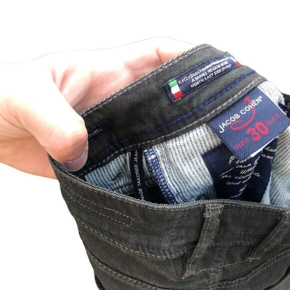 Rare Jacob Cohen Designer Jeans Size 30 Green - Picture 6 of 8